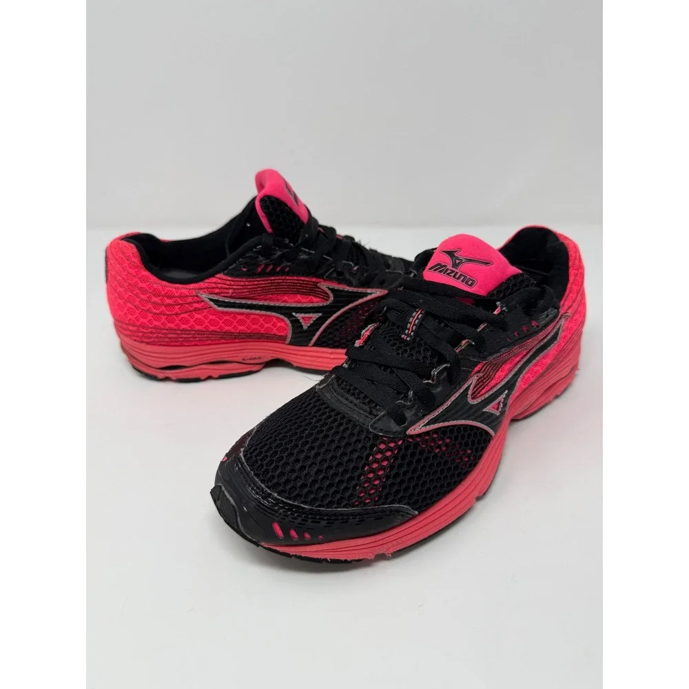 Mizuno Wave Sayonara 4 Running Shoes Size W9.5 Black Pink‎ Women's